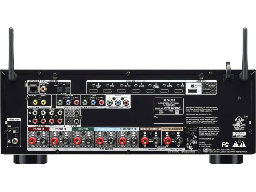 Denon AVR-S910W 7.2-channel home theatre receiver with Wi-Fi