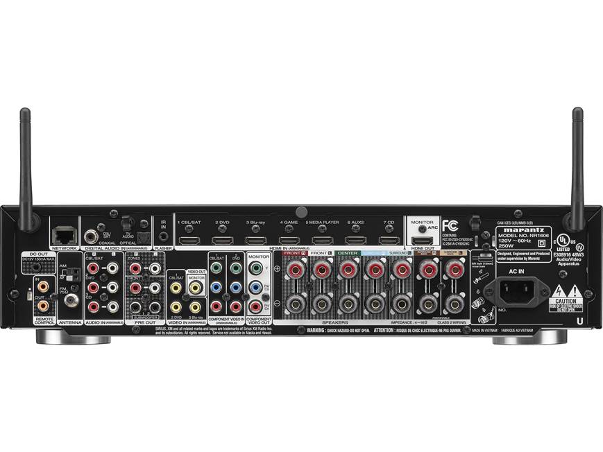 Marantz NR1606 7.2-channel home theatre receiver with Wi-Fi