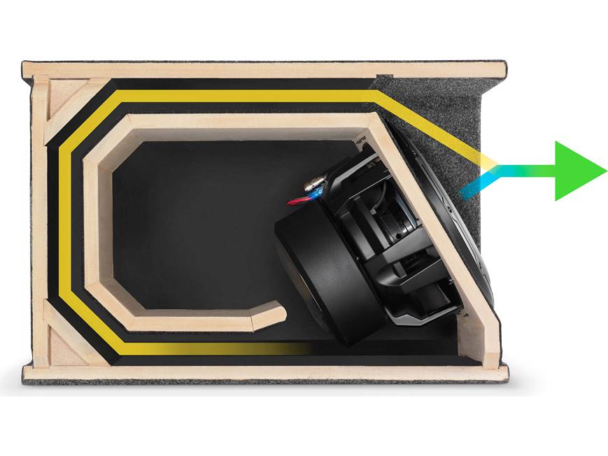 JL Audio HO110-W6v3 Ported H.O. Wedge™ enclosure with one 10