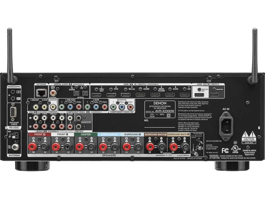 DENON AVR-X2300W ブラック Denon AVR-X2300W 7.2-channel home theatre receiver with Wi-Fi