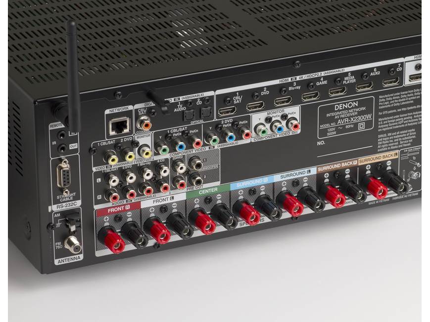 Denon AVR-X2300W 7.2-channel home theatre receiver with Wi-Fi