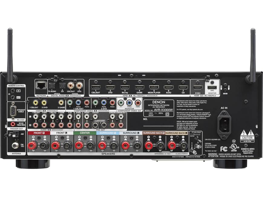 Denon AVR-X3300W IN-Command 7.2-channel home theatre receiver with