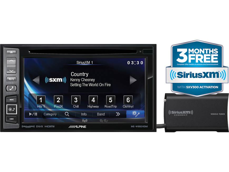 Alpine INE-W960HDMI Navigation receiver with free SiriusXM