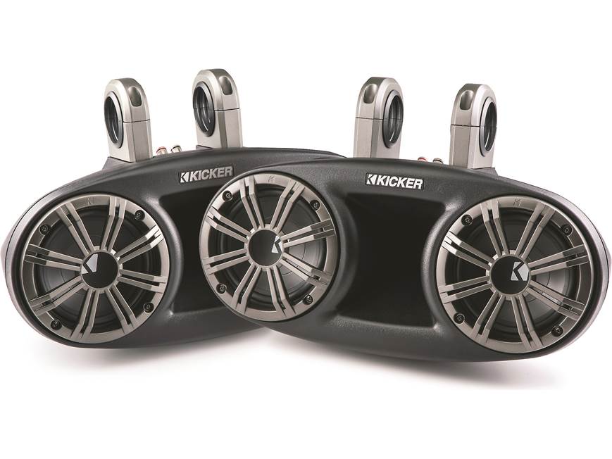 Kicker KMT674 Marine tower long-throw speakers at Crutchfield Canada