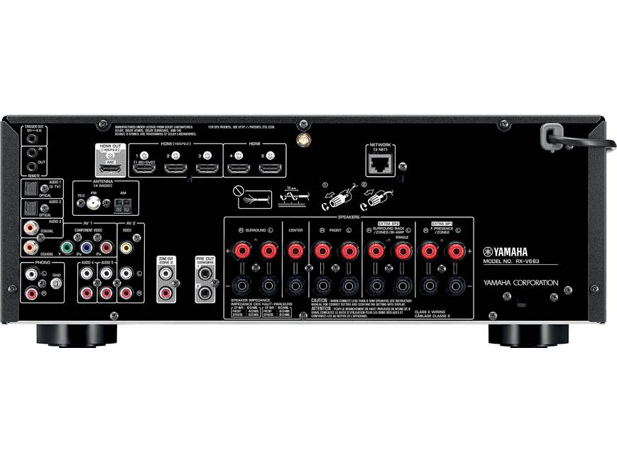 Yamaha RX-V683 7.2-channel home theatre receiver with Wi-Fi