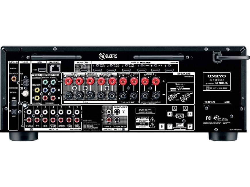 Onkyo TX-NR575 7.2-channel home theatre receiver with Wi-Fi