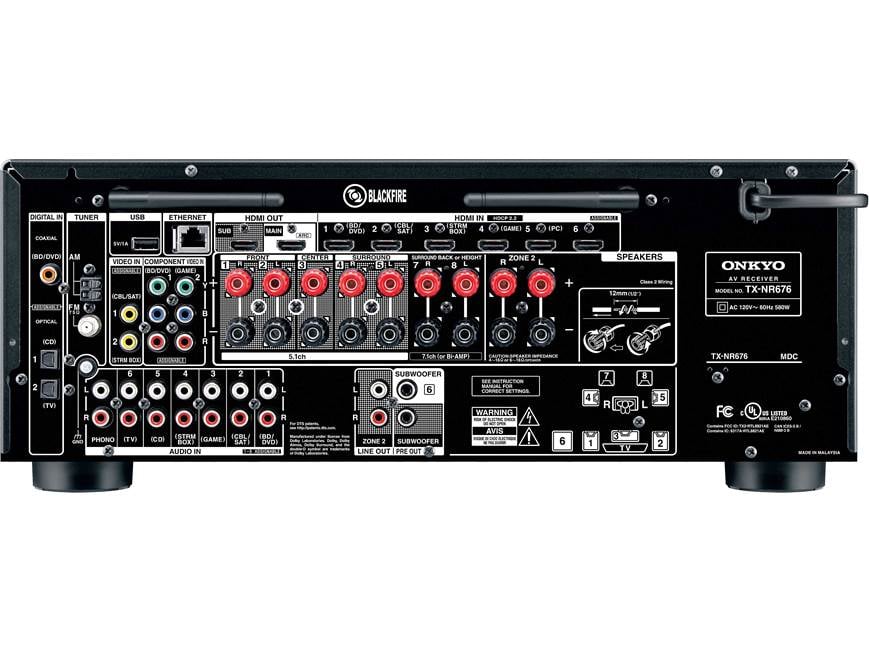 Onkyo TX-NR676 7.2-channel home theatre receiver with Wi-Fi