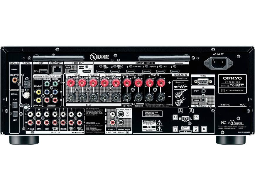 Onkyo TX-NR777 7.2-channel home theatre receiver with Wi-Fi