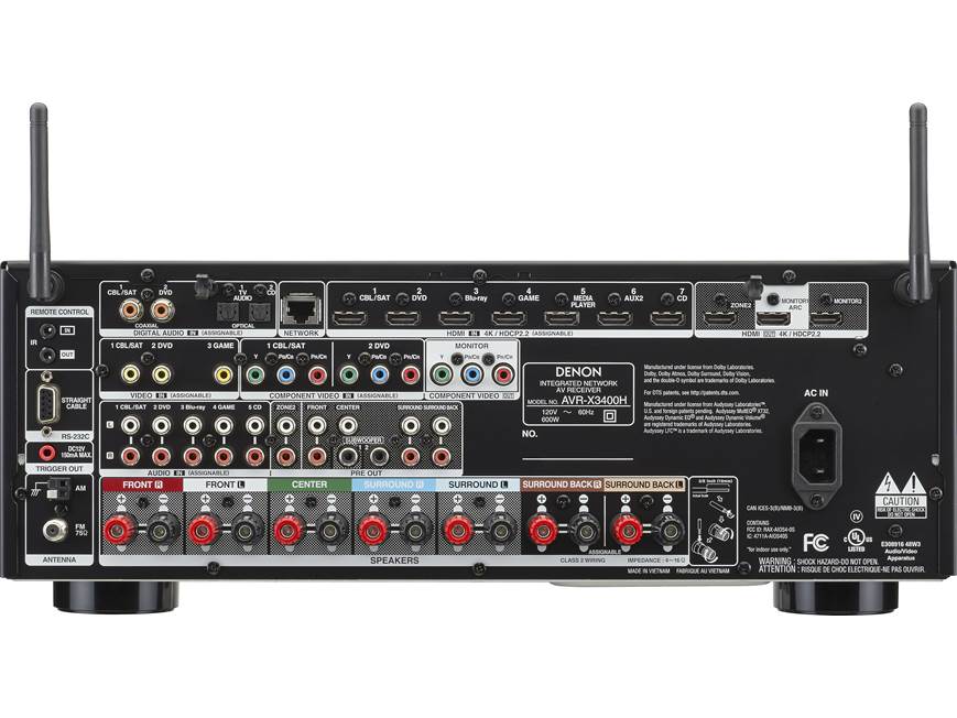 Denon AVR-X3400H IN-Command 7.2-channel home theatre receiver with