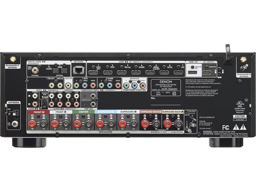 Denon AVR-S940H 7.2-channel home theatre receiver with Wi-Fi