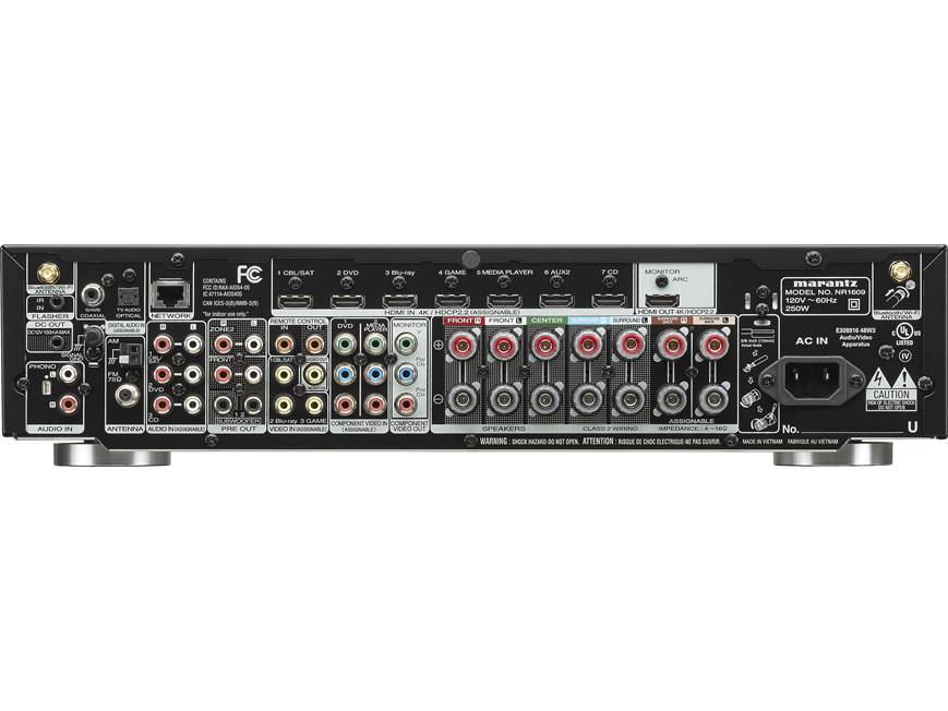 Marantz NR1609 7.2-channel slimline home theatre receiver with Wi