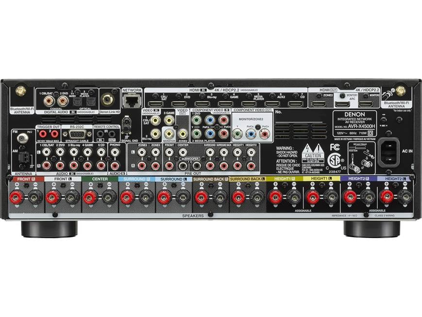 Denon AVR-X4500H 9.2-channel home theatre receiver with Wi-Fi