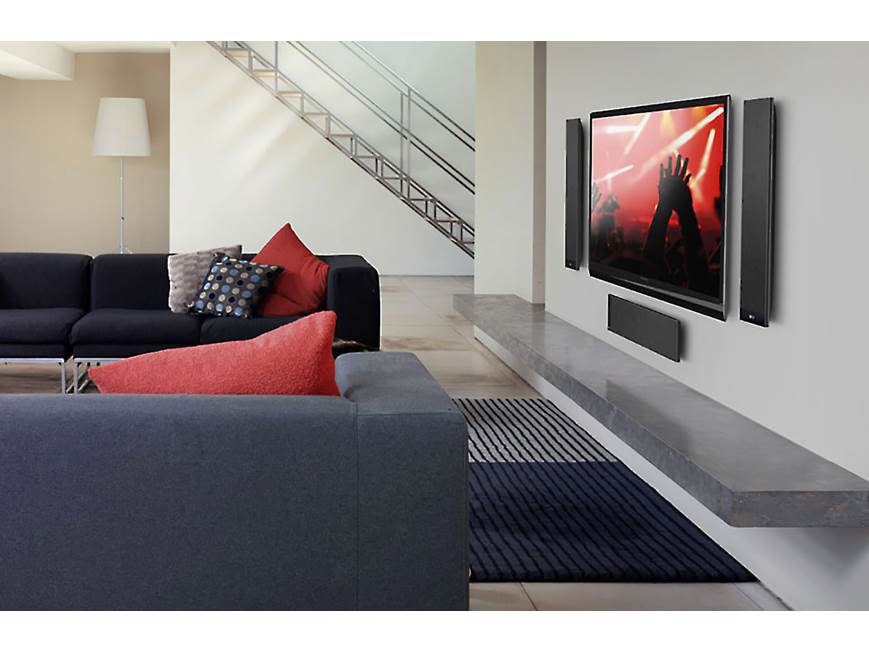 KEF T301C (Black) Ultra-thin wall-mountable centre channel speaker