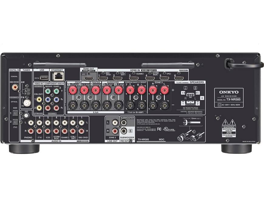 Onkyo TX-NR585 7.2-channel home theatre receiver with Wi-Fi