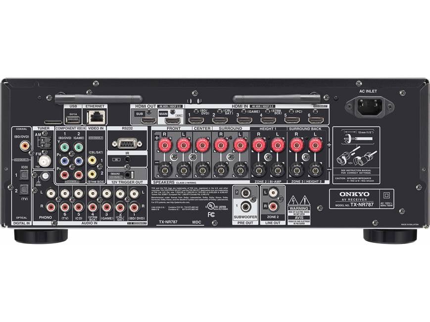 Onkyo TX-NR787 9.2-channel home theatre receiver with Wi-Fi