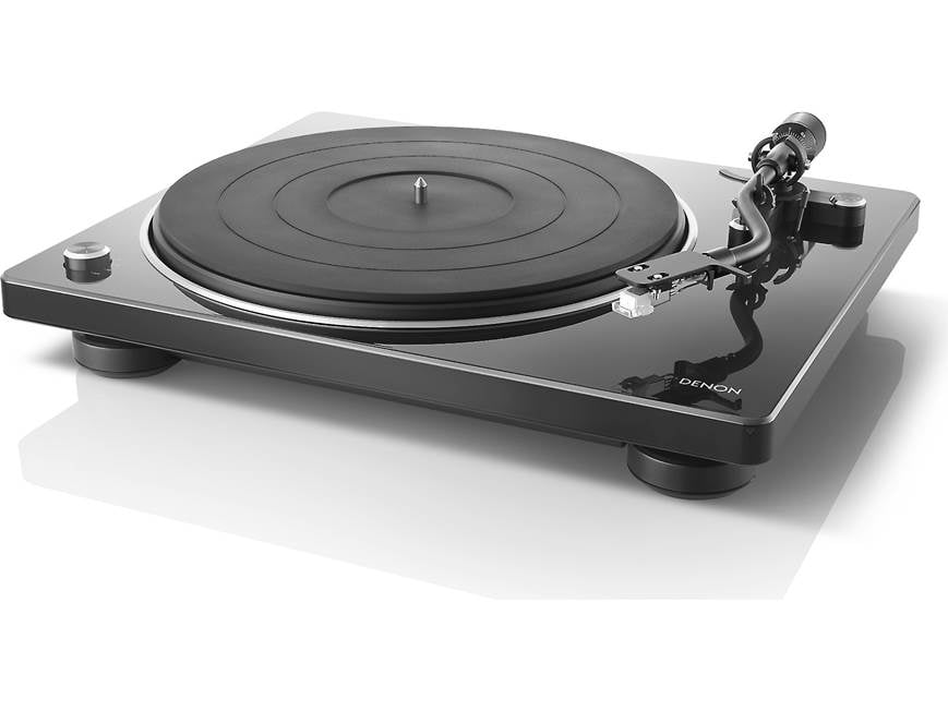 Denon DP-400 (Black) Semi-automatic belt-drive turntable with pre