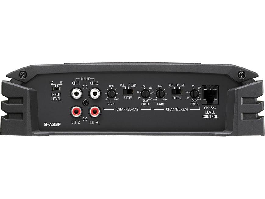 Alpine S-A32F S-Series 4-channel car amplifier — 55 watts RMS x 4