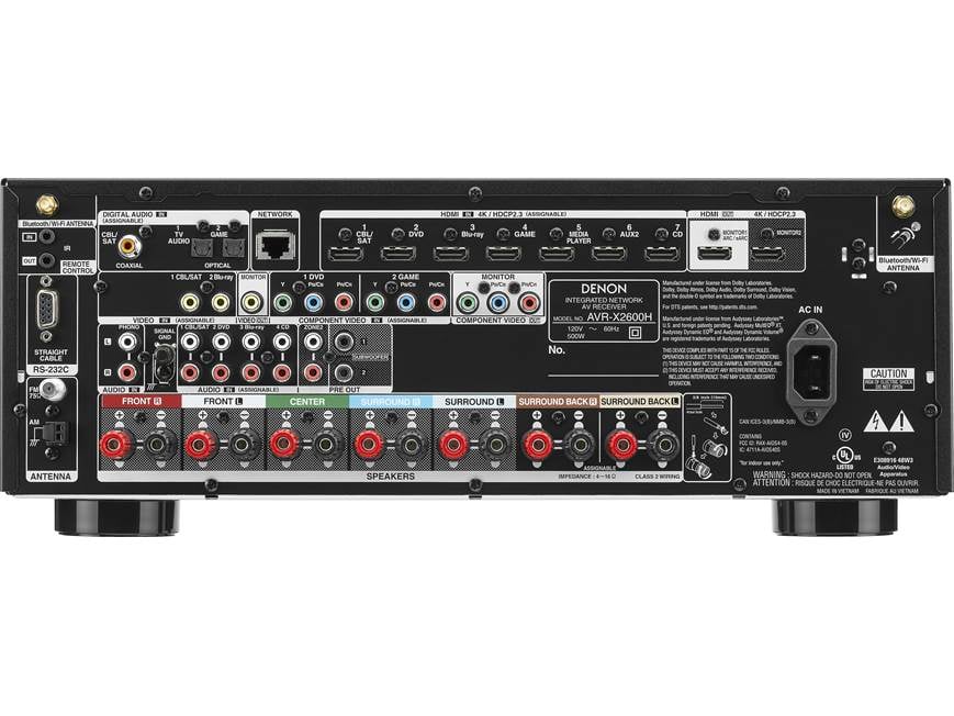 Denon AVR-X2600H (2019 model) 7.2-channel home theatre receiver