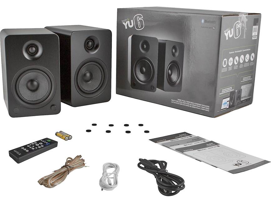 Kanto YU6 (Matte Black) Powered stereo speakers with Bluetooth