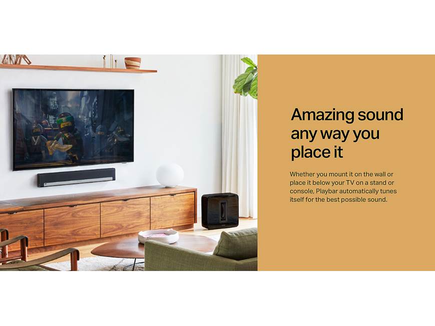 Sonos Playbar TV sound bar/wireless music system at Crutchfield Canada