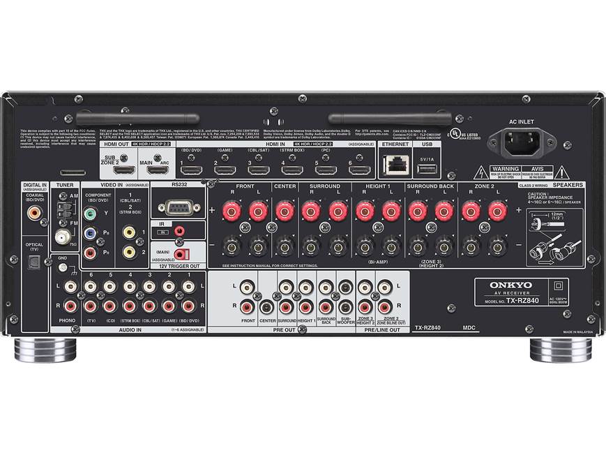 Onkyo TX-RZ840 (2019 model) 9.2-channel home theatre receiver with