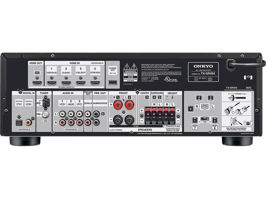 Onkyo TX-SR494 7.2-channel home theatre receiver with Bluetooth