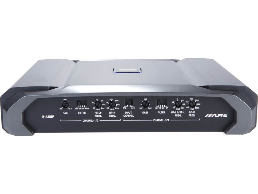 Alpine R-A60F R-Series 4-channel car amplifier — 100 watts RMS x 4