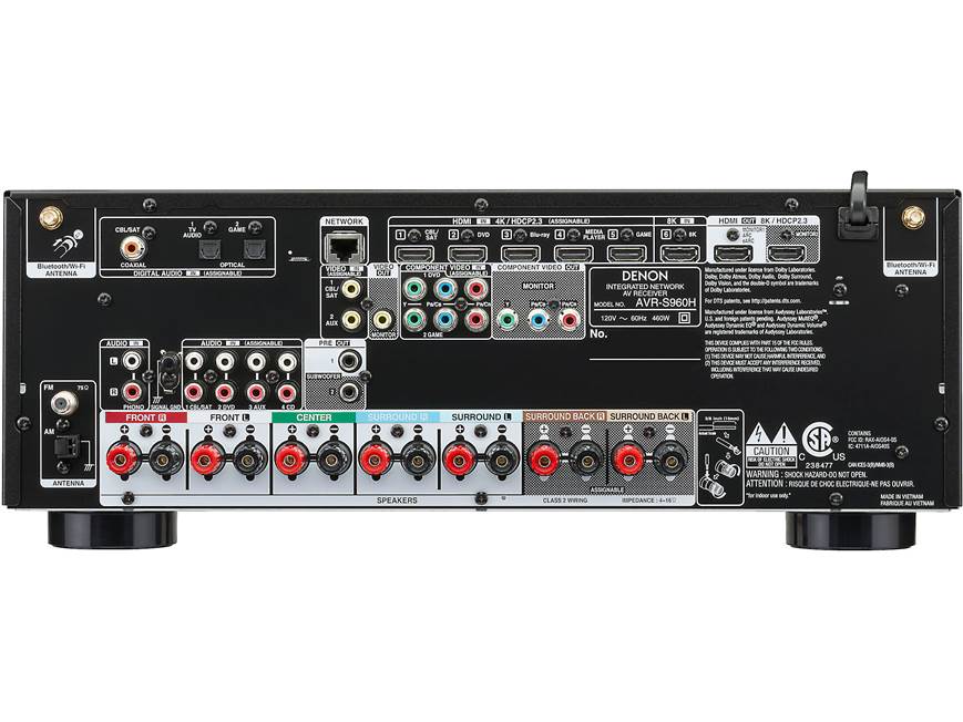 Denon AVR-S960H 7.2-channel home theatre receiver with Wi-Fi