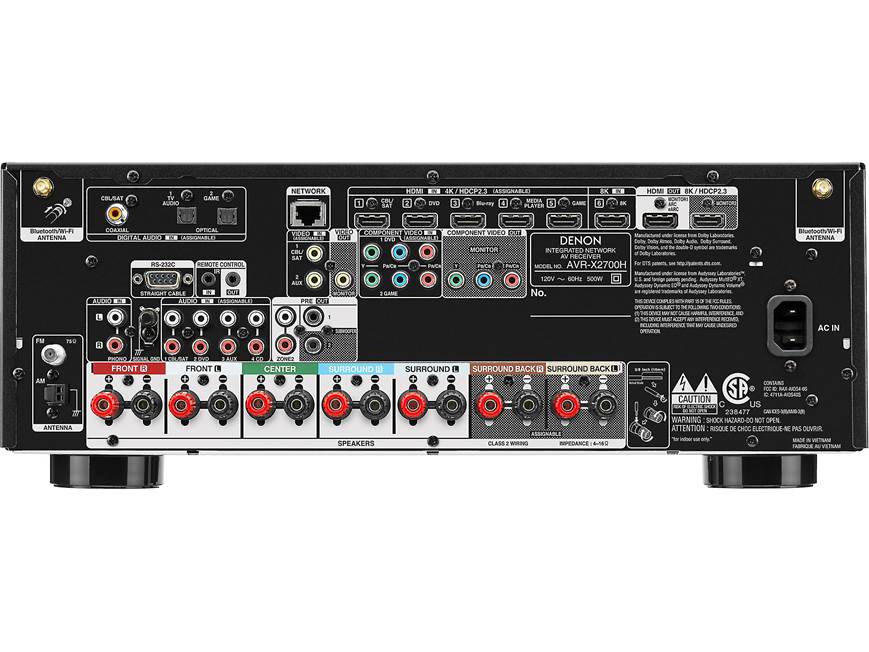Denon AVR-X2700H 7.2-channel home theatre receiver with Wi-Fi