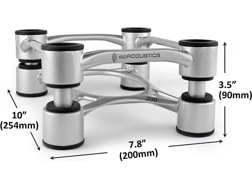 IsoAcoustics Aperta 200 (Silver) Isolation stands for studio