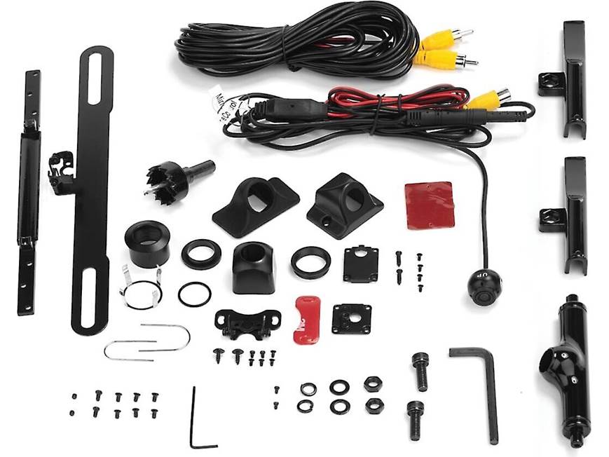 Boyo VTK601HD HD backup cam with multiple mounting options at