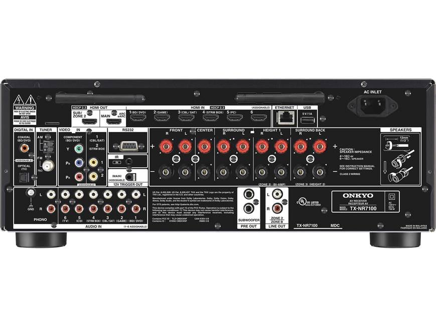 Onkyo TX-NR7100 9.2-channel home theatre receiver with Dolby Atmos