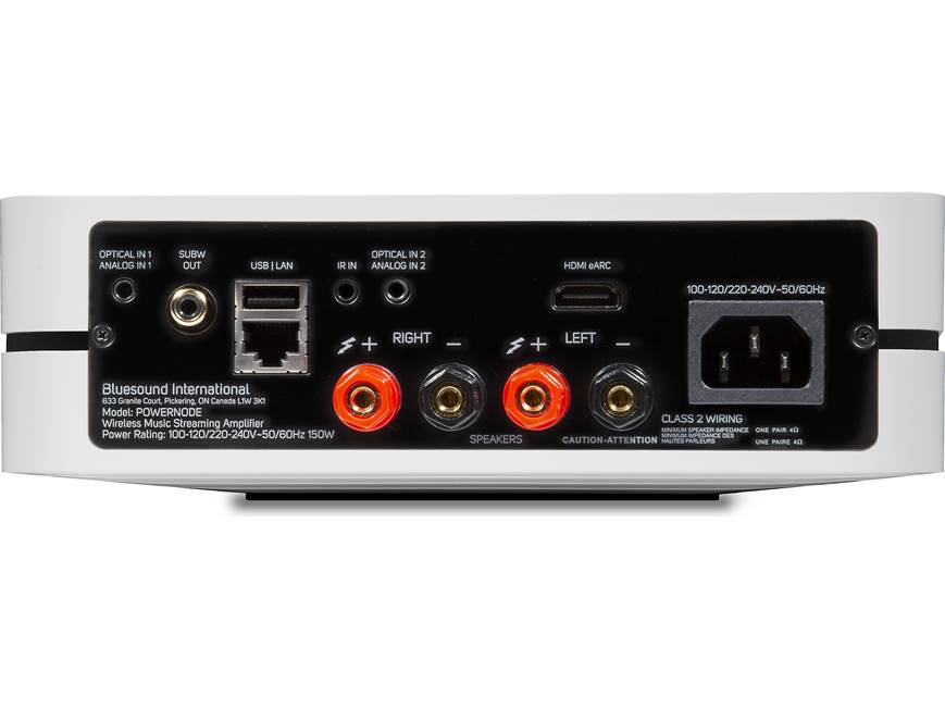 100W (2025) POWERNODE Bluesound ホワイト POWERNODE 【メーカー整備済】BLUESOUND Multi-Room Amplifier Streaming アンプ