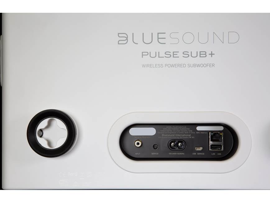 Bluesound PULSE SUB+ (White) Wireless powered subwoofer for