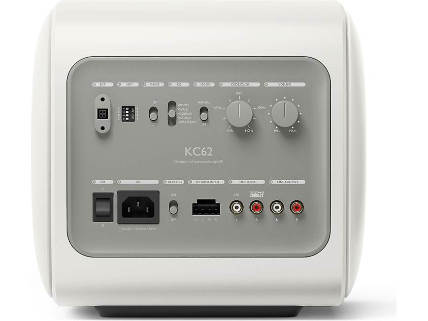 KEF KC62 (Mineral White) Compact powered subwoofer with digital