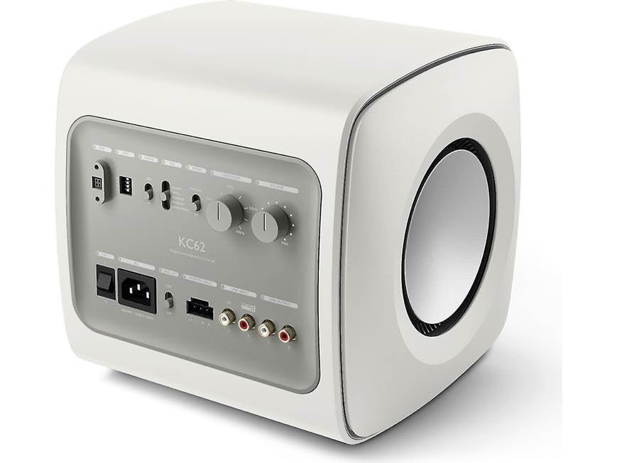 KEF KC62 (Mineral White) Compact powered subwoofer with digital