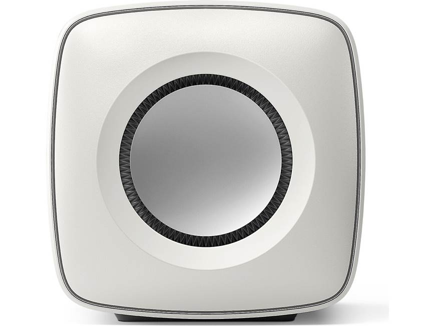 KEF KC62 (Mineral White) Compact powered subwoofer with digital
