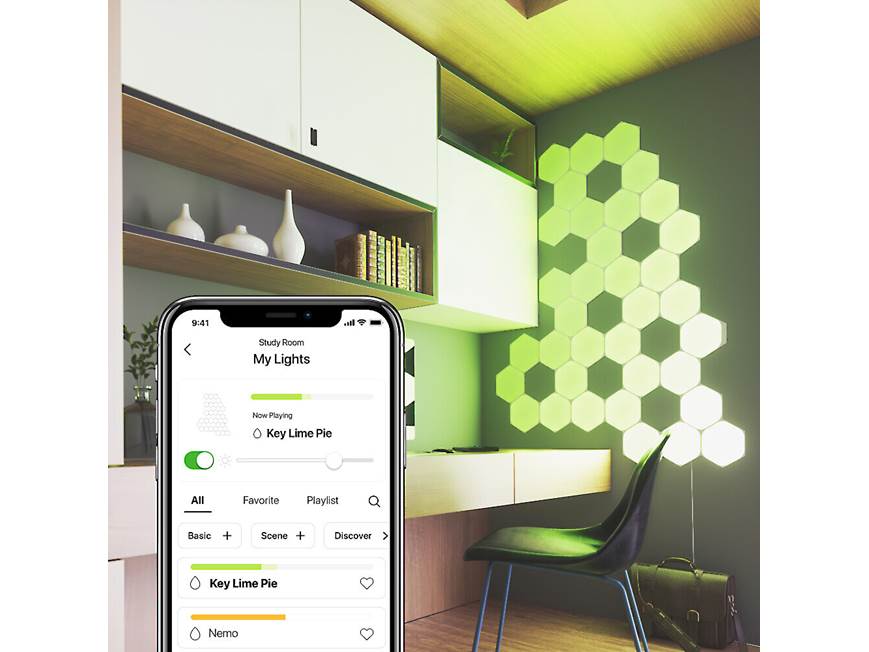 Nanoleaf Shapes Hexagon Smarter Kit Base kit with 7 hexagonal
