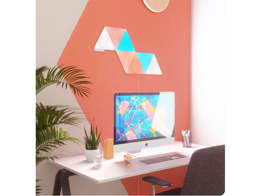 NANOLEAF LIGHT PANELS トライアングル　スマーターキット Nanoleaf Shapes Triangles Smarter Kit Base kit with 7 triangular