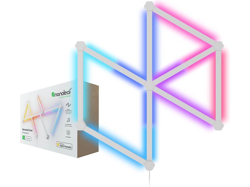 Nanoleaf Lines スマーターキット 11本 LEDライトバー Nanoleaf Lines Smarter Kit Base kit with 9 smart light bars at