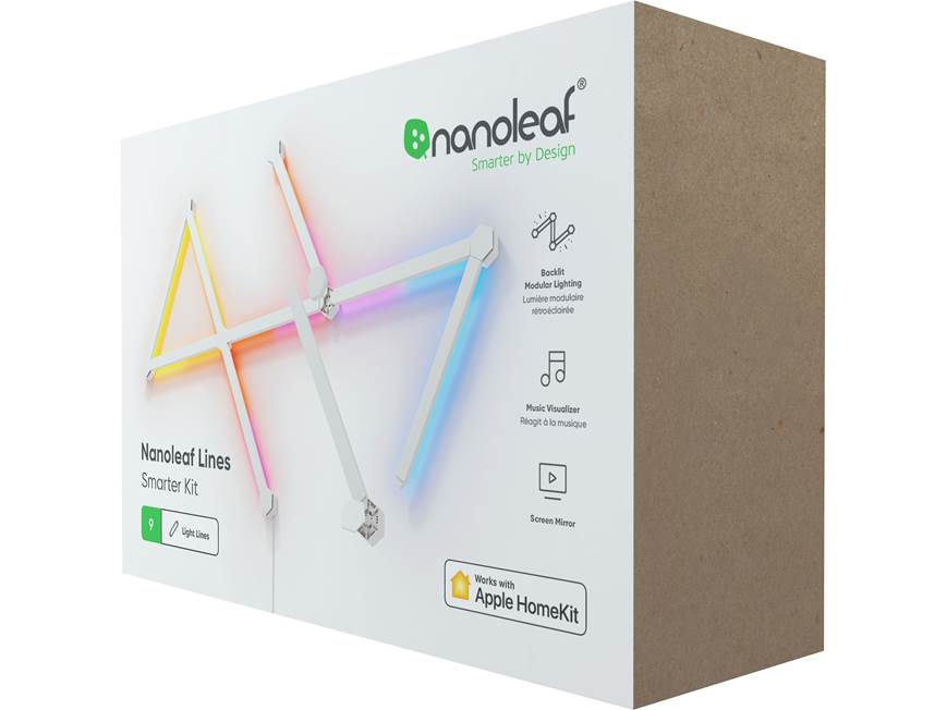 Nanoleaf Lines Smarter Kit Base kit with 9 smart light bars at