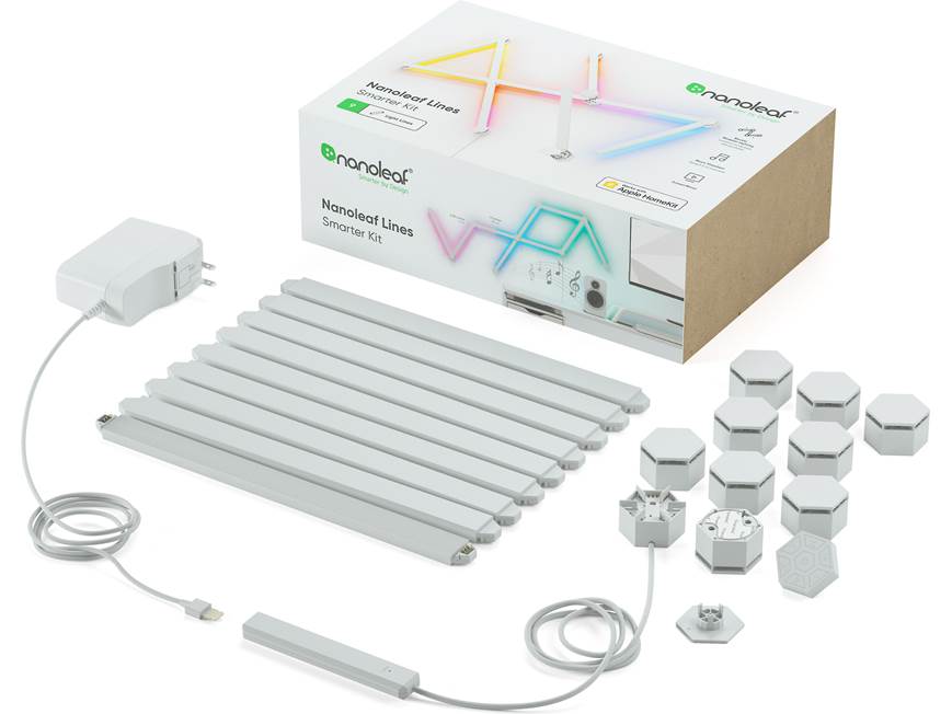 Nanoleaf Lines Smarter Kit Base kit with 9 smart light bars at