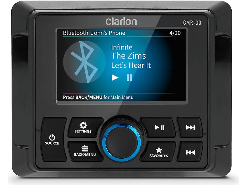 Clarion CMR-30 Wired marine remote control with 3