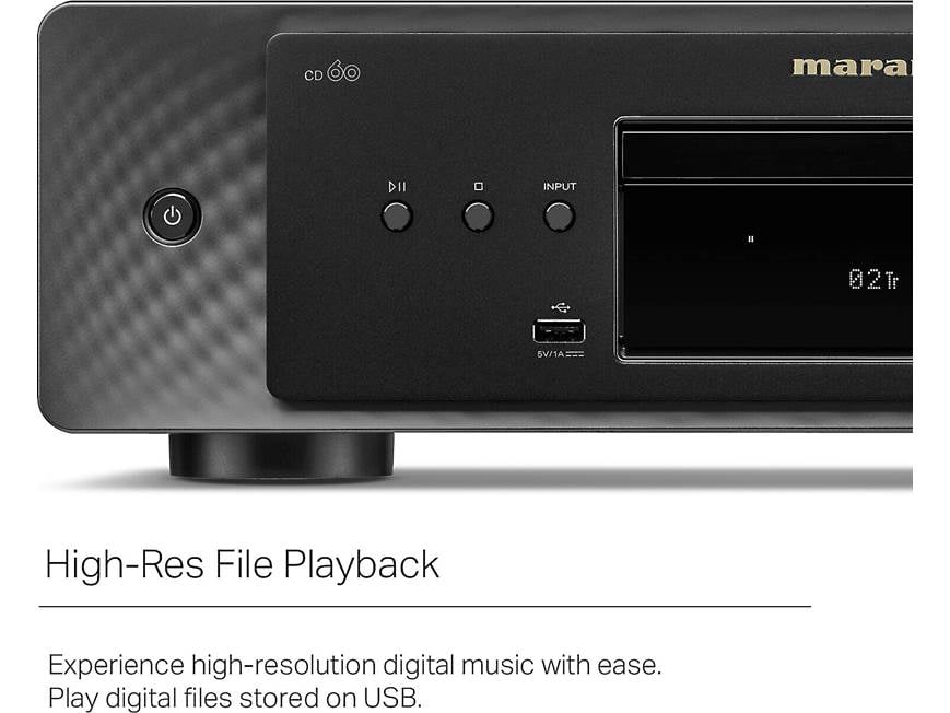 Marantz CD 60 (Black) Single-disc CD player with USB port for