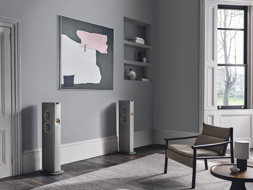 KEF LS60 Wireless (Titanium Grey) Powered stereo speakers with Wi