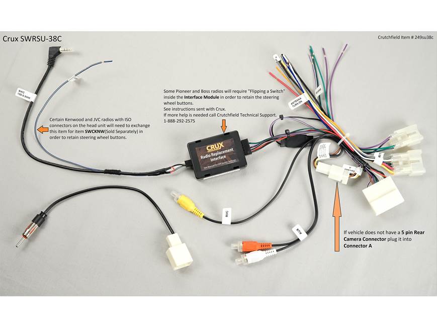 Crux SWRSU-38C Wiring Interface Allows you to connect a new car