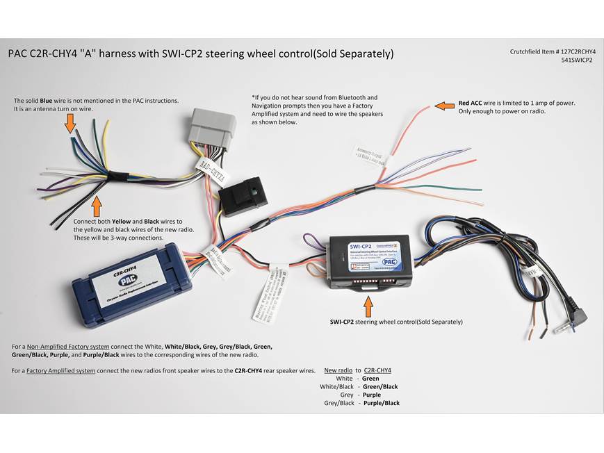 PAC C2R-CHY4 CAN-BUSラジオインターフェース PAC C2R-CHY4 Wiring Interface Connect a new car stereo and retain