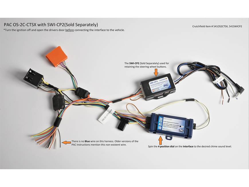 PAC OS-2C-CTSX Wiring Interface Connect a new car stereo and