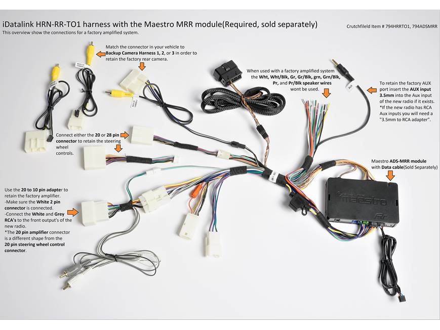 iDatalink HRN-RR-TO1 Factory Integration Adapter ( ADS-MRR or ADS