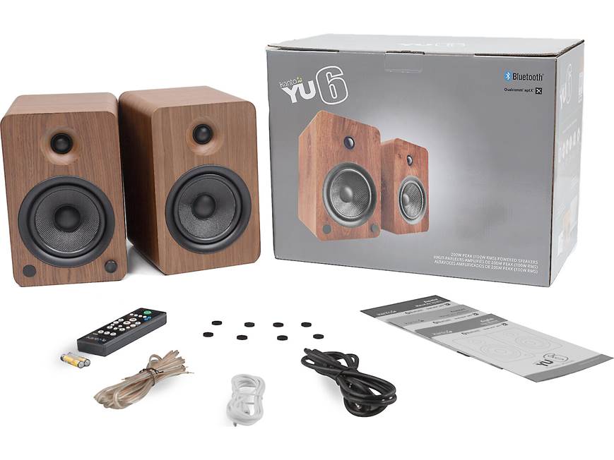 Kanto YU6 (Walnut) Powered stereo speakers with Bluetooth® and